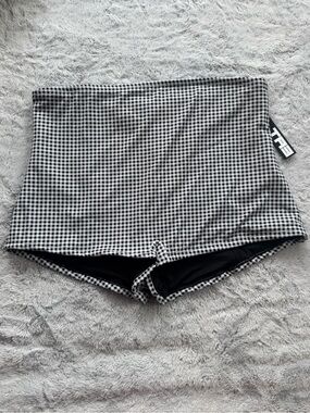 TA3 Boyshortie Swim Bottom High Waist Full Coverage Gingham 2X
